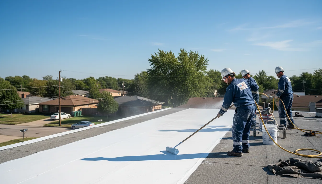 Commercial roof coating in Monroe Bridge, MA near me